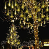 Kwaiffeo Warm White 240 LED Meteor Shower Christmas Lights – Outdoor & Indoor Decor